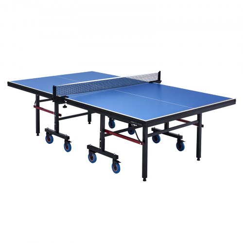 VEVOR Ping-Pong-Tisch, professionelles Tischtennisspiel, tragbarer MDF-Tischtennistisch für den Innenbereich, faltbarer Ping-Pong-Tisch mit Schnellklemmnetz und feststellbaren Rädern, einfacher Aufbau in 10 Minuten, 25 mm dicke Tischplatten