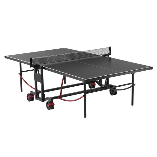 VEVOR Tischtennistisch Ping-Pong-Tisch, tragbare Tischtennisplatte, zusammenklappbar komplettes Ping-Pong-Tischset mit Schnellklemmnetz und großen feststellbaren Rädern, Montage in 10 Minuten