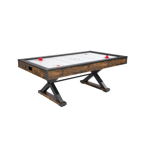 

VEVOR Air Hockey Tisch (214 cm) mit 2 Pushern & 2 Pucks & elektronischem Punktezähler & X-förmigen Beinen, luftbetriebener Hockey-Spieltisch für Familienspielzimmer Partys Familientreffen Büro