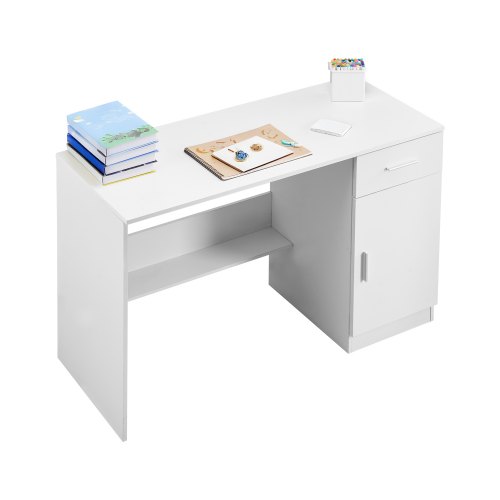VEVOR Kleiner Schreibtisch mit Schublade Arbeitsschreibtisch Holz Rechteckig