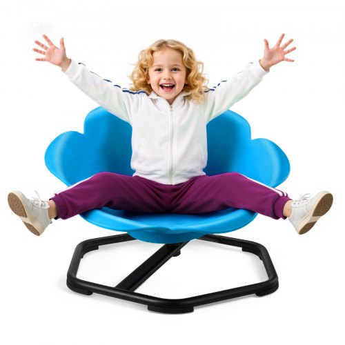 

VEVOR Kinderdrehstuhl sensorischer Drehstuhl zylinderförmig, 100 kg Tragkraft, sensorisches Spielzeug mit rutschfester Metallfuß, zur Förderung von Koordination Gleichgewicht Konzentration, Blau