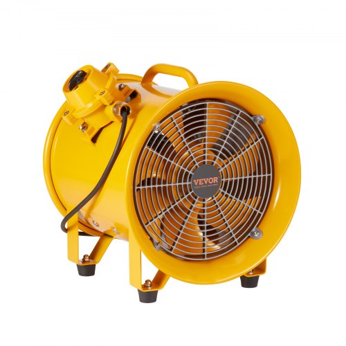 VEVOR Bauventilator 350-W-AC-Motor Baugebläse 2850 U/min Baulüfter Gebläse 916 L/s (1942 CFM) Axiallüfter 3 m Netzkabel Axialgebläse 66 dB Geräuschpegel Industrielüfter IP44
