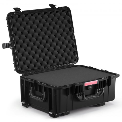 VEVOR 2,5 Kubikfuß Hartschalenkoffer, Hartschale Trolley Koffer mit Rollen & einziehbarem Ziehgriff, IP67 wasserdichte Schutzhülle mit 4 Clips, 4 Vorhängeschlosslöchern und Schaumstoffeinlage