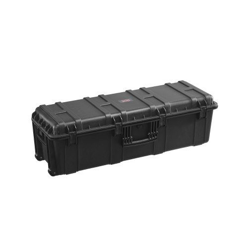 

VEVOR 5,5 Kubikfuß wetterfester Hartschalenkoffer, wasserdichter Hartschalenkoffer mit großer Kapazität und 3 Griffen, IP67 wasserdichte Schutzhülle mit 6 Clips, 6 Vorhängeschlosslöchern und Schaumstoffeinlage für große Geräte, schwarz