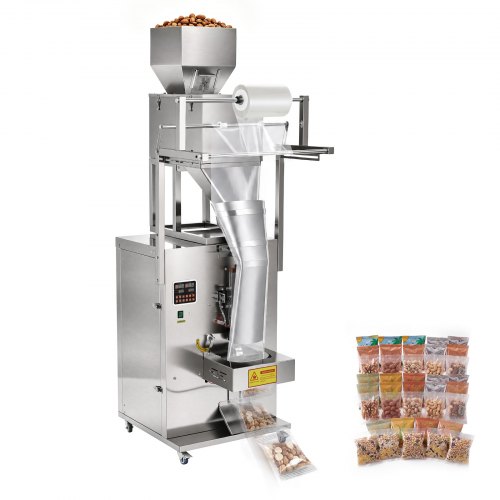 VEVOR Pulververpackungsfüllmaschine Vollautomatische Abfüllmaschine 10-999g. Intelligentes Wiegen Abfüllen & Abpacken, Edelstahl, Bodenaufstellung, Ideal für Nüsse Samen Kaffeebohnen Gewürze Getreide