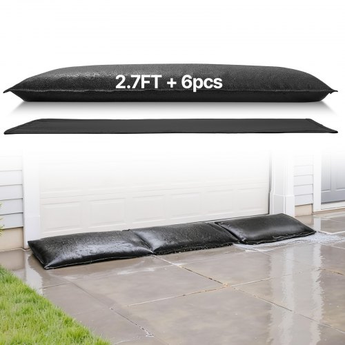 

VEVOR Sandsäcke (sandfrei) 6-tlg. (83 x 43 cm) Hochwasserbarriere Hochwasserschutz, Überschwemmungsschutzsäcke für Haus Tür Keller Garage Hochwassersäcke Hochwassersperre