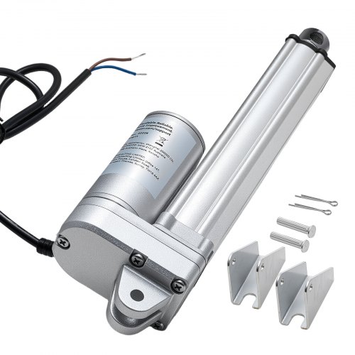 VEVOR 12-V-Linearantrieb, 152,4 mm IP65 wasserdichter Linearmotor, 3000 N Linear Actuator, 5 mm/s Lineartechnik-Aktuatoren mit Montagehalterungen für Solartracker, Industriemaschinen, Türöffner