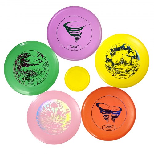 VEVOR Discgolf-Set 5-teiliges Discgolf-Starter-Set für Ganzkörper-Krafttraining, mit Putter Mid-Range Driver Mini-Marker, für Garten Rasen Strand Ootdoor