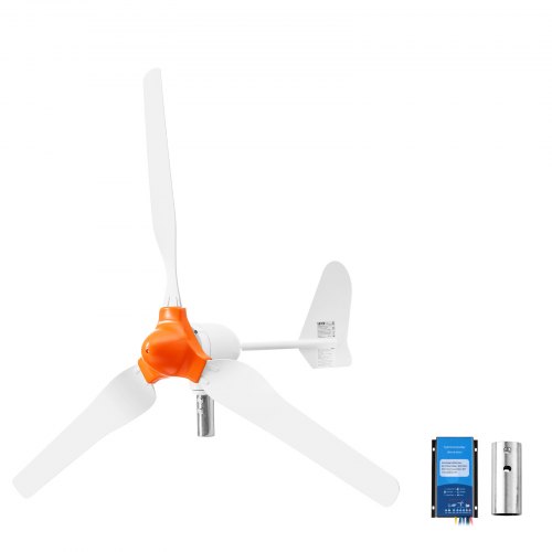 VEVOR 1000W 12V Horizontale Windkraftanlage mit Wind- & Solar-Hybridregler, 3 Rotorblätter, 3-Phasen-Wechselstrom, IP67 & Überladeschutz, MPPT- & PWM-Hybridregler, Windturbine für Haus & Inselsystem