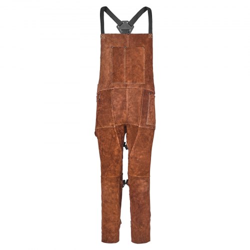 

VEVOR Leder-Schweißerschürze mit geteiltem Bein, Latzschürze 610x1067 mm, Arbeitsschürze aus Rindsleder, Sicherheitsschürze mit 3 Taschen für Holz-, Garten-, Schmiedearbeiten, Größe M