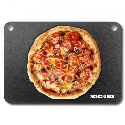

VEVOR Pizzastein Pizzastahl 508 x 355 x 10 mm, Pizzastahlplatte für den Ofen, Vorgewürzter Pizza-Backstein aus Q235-Kohlenstoffstahl mit Höherer Leitfähigkeit für Restaurants, Cafés, Straßenläden