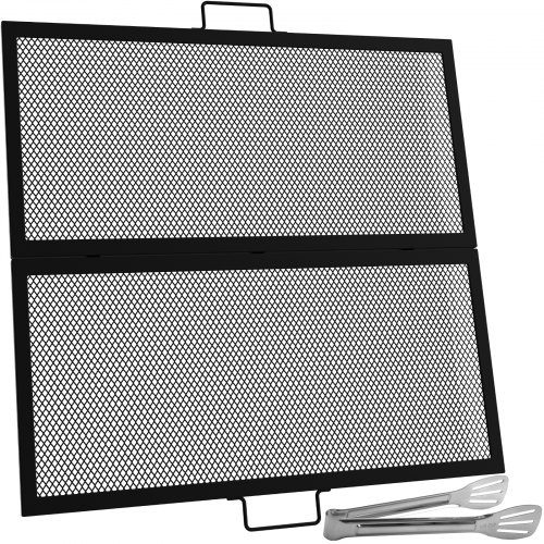 

VEVOR Feuerstellen Grillrost faltbare quadratische Grillroste 914 x 914 mm, robuster X-Marks-BBQ-Grill mit tragbarem Griff und massivem Stahl für Lagerfeuerpartys und Zusammenkünfte im Freien