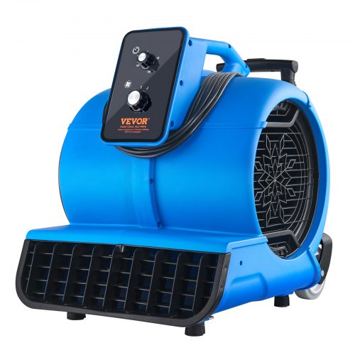VEVOR Bodengebläse, 1400 U/min, 4000 CFM, Luftbeweger zum Trocknen und Kühlen, tragbarer Teppichtrockner-Ventilator mit 3 Blaswinkeln, Timer, 3-Geschwindigkeitseinstellung, für Hausmeister, Haushalt und gewerbliche Nutzung