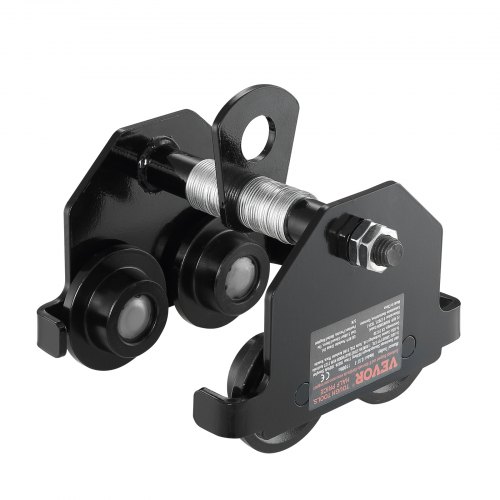 

VEVOR Laufkatze 0,5Tonnen Tragfähigkeit Hallenkran 63,5-139,7mm Einstellbare Breite Kran 212x205x190mm Rollfahrwerk Doppelrad-Design Handfahrwerk für I- und H-Trägern Hallenkran Ladekran