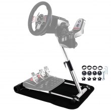 VEVOR Einstellbarer Racing Lenkradständer für Logitech G27 G25 G29 G920 Edelstahl Racing Simulator Lenkradständer Rahmen Racing Wheel Stand