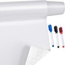 VEVOR Whiteboard Folie 1,8x1,2m Whiteboardfolie Weißwandtafel Selbstklebend