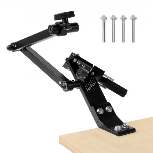 VEVOR Rasenmäher Klingenschärfer, 15°-45° verstellbar, Messerschärfer für Rasenmäher mit 4 Adapterstiften, Kugellagerdesign und 25 mm vergrößertem Griff, zur Verwendung mit Winkelschleifer