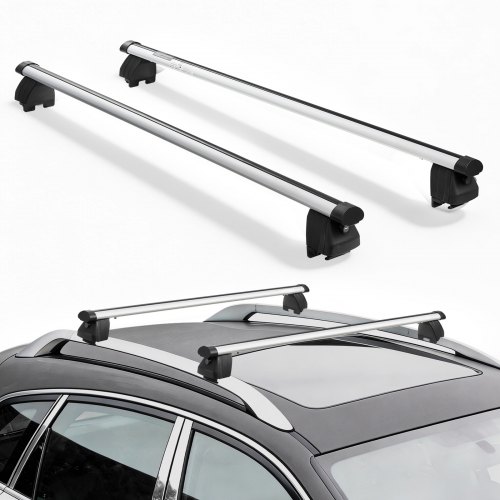 

VEVOR 2 x Dachgepäckträger Querträger 90 kg Tragkraft, Abschließbare Dachträger für PKW SUV, Passend für Erhöhte & Bündige Dachreling, 180-1035 mm Relingabstand, für Dachbox Kanu Fahrrad Transportkorb