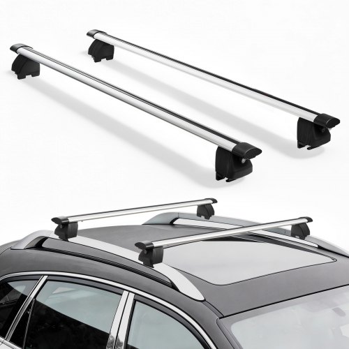 

VEVOR 2 x Dachgepäckträger Querträger 75 kg Tragkraft, Abschließbare Dachträger für PKW SUV, Passend für Erhöhte & Bündige Dachreling, 180-1035 mm Relingabstand, für Dachbox Kanu Fahrrad Transportkorb