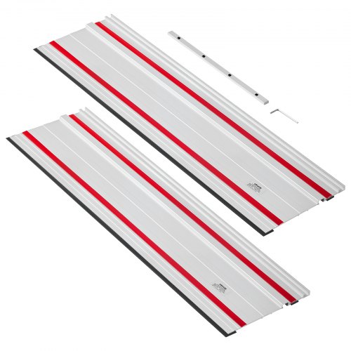 

VEVOR Führungsschiene Handkreissägen, inkl. 2 Stk. 700 mm Aluminium-Kreissägeschienen & 1 Verbindungsstück, kompatibel mit verschiedenen Marken von Tauchsägen, für Holzbearbeitungsprojekte