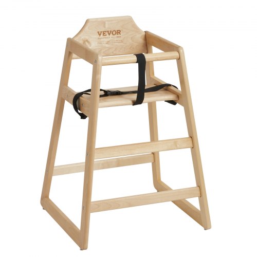 VEVOR Holzhochstuhl für Babys & Kleinkinder, Doppelter Massivholz-Fütterstuhl, 505 x 495 x 745 mm Tragbarer Kinderhochstuhl Babyhochstuhl, Babysitz Fütterungsstuhl für Küche, Wohnzimmer, Kinderzimmer