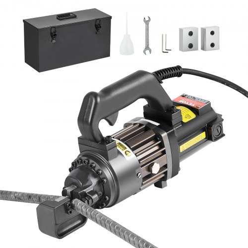 

VEVOR Elektrischer hydraulischer Bolzenschneider, 1000-W-Bewehrungsschneider, schneidet bis zu 4–16 mm Bewehrungsstäbe in 2 Sekunden, Bewehrungsstahlschneider mit ölreichem Zubehör, Schwarz