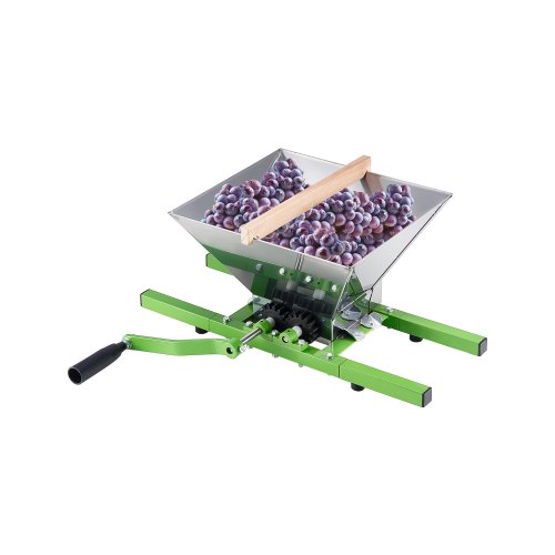 

VEVOR 7 L Obstmühle Apfelmühle, große manuelle Mühle, Apfelpresse aus Edelstahl für Wein Apfelwein, manuelles Mahlwerk, Zerkleinerer Handmühle mit Rollengriff für Küche und Zuhause, grün
