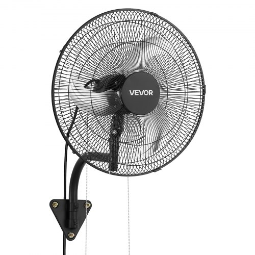 

VEVOR 59W Industrieller Wandventilator 51 cm, 6,5 m/s Oszillierender Wandlüfter mit 3 Stufen & Verstellbarem Neigungswinkel, Gewerblicher Industrieventilator für Werkstatt Garage Lager Gym, Schwarz