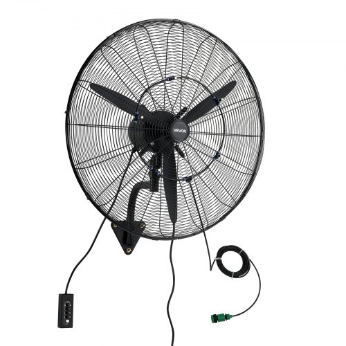 

VEVOR 115W Industrieller Wandventilator 81 cm, 5,9 m/s Oszillierender Wandlüfter mit 3 Stufen Verstellbarem Winkel & Nebel, Gewerblicher Industrieventilator für Werkstatt Garage Lager Gym, Schwarz