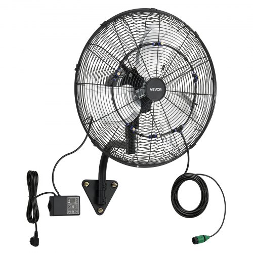 

VEVOR 95W Industrieller Wandventilator 56 cm, 7 m/s Oszillierender Wandlüfter mit Fernbedienung Nebel & 18h Timer, Gewerblicher Industrieventilator IP44 Wasserfest für Werkstatt Garage Lager, Schwarz