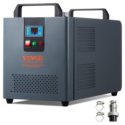 

Vevor Industrieller Wasserkühler, Laserkühler-kühlsystem Mit Eingebautem Kompressor, 12L Wassertankkapazität, 7,2L/min Max. Durchflussrate, 200W Kühlleistung Für Die Kühlmaschine Einer CO2-lasergravurmaschine