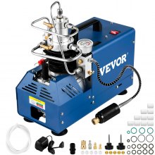 VEVOR Elektrische Hochdruck Luftkompressor 1800W PCP Hochdruck Kompressor 300BAR PCP Inflator 1L/8min Füllzeit Kompressor 40-50L/min Manuelle Abschaltung Ideal für Paintball-Luftgewehr Luftpistole