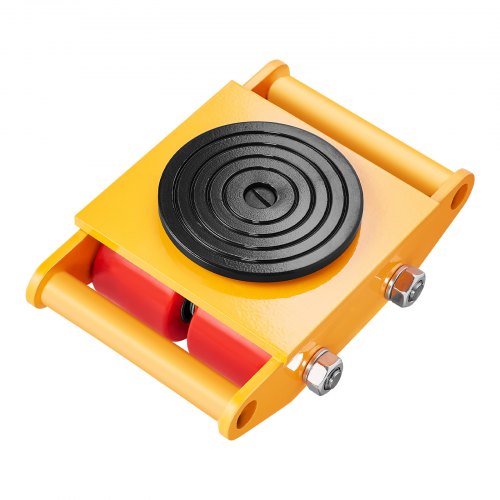 

VEVOR Panzerrollen 6T Transportfahrwerk 280x210x105mm Transportrollen aus Kohlenstoffstahl Industrieroller mit 4 PU-Richtungsräder Roller Ф 135x9mm Drehplatte Möbeltransporthilfe Transportroller