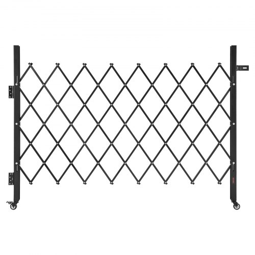 

VEVOR Sicherheitstor (Einzel) abschließbares klappbares Scherentor mit 360°-Lenkrollen, einziehbare Stahltore Outdoor, für Eingangssicherheit Garage Lager, Falttor 170 x 131 cm (B x H) Schwarz