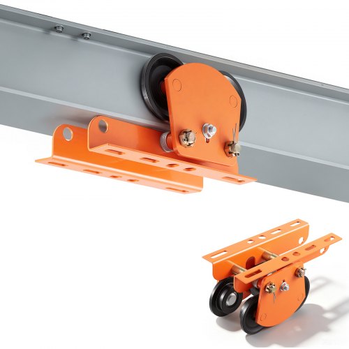 VEVOR Laufkatze mit 998 kg Tragkraft, Manuelles Rollfahrwerk mit Doppelrädern & 68-110 mm Flanschbreite, Handfahrwerk aus Kohlenstoffstahl für I-Träger, Krankatze für PA600 PA700 PA800 PA900 PA1000
