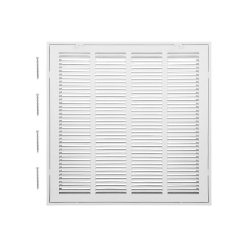 

VEVOR Lüftungsgitter, passend für Installationsöffnung (50,5 x 50,5 cm), Filter NICHT im Lieferumfang enthalten, Abluftgitter für die Wand, pulverbeschichtetes Rückluftgitter aus Stahl