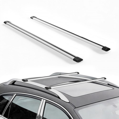 VEVOR Dachgepäckträger Dachquerträger mit 100 kg Tragkraft, 120 cm Querträger aus Aluminiumlegierung, Dachträger Ideal für Gepäck Kanus Lastenkörbe Fracht (nur Querträger, ohne Befestigungsfüße)