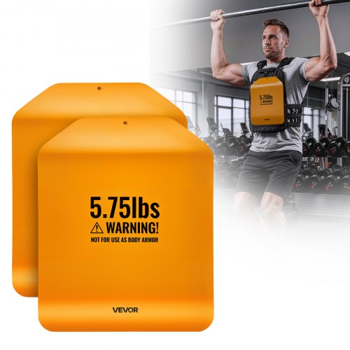 

VEVOR Gewichtsplatten für Gewichtswesten 5,2 kg Set (2 x 2,6 kg), Gebogene Gewichtswestenplatten für WODs & Funktionelles Training, Ergonomisches Zusatzgewicht für Krafttraining, Laufen und Fitness