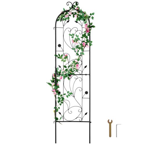 VEVOR Rankhilfe, 38x152 cm, Rankgitter, rostfreies Metallspalier für Gartenblumen, Kletterrosen-Spalier, Gurkenstütze, Kletterhilfe, dekoratives hohes Clematis-Spalier für Innenhöfe & Rasenflächen
