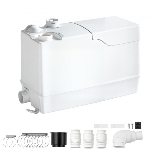 VEVOR Hebeanlage 800 W 12000 L/h Abwasserhebeanlage mit 10 m Förderhöhe, Abwasserpumpe mit 3 Einlässen zur Abwasserentsorgung in Keller Küche Spüle Dusche Badewanne und Waschküche
