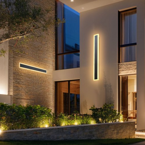 VEVOR Wandleuchten Villa, 2er-Pack, 800 mm lange Streifen, moderne Außenwandleuchten, 3000 K Warmweiß, IP65 wasserdichte, rostfrei, Wand Licht, für Haus, Veranda, Garten, Terrasse, Garage