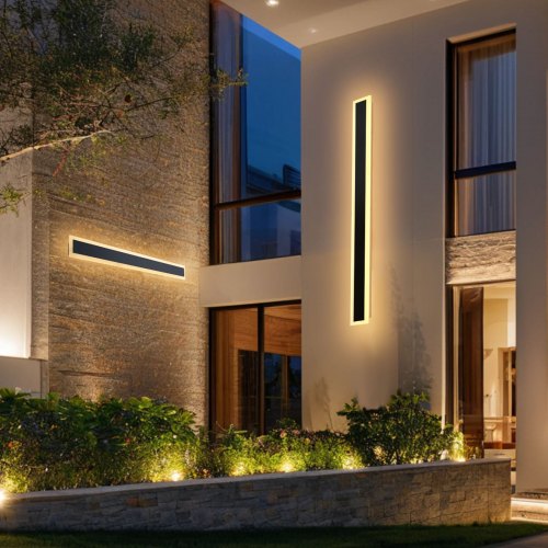 

VEVOR Wandleuchten Villa, 2er-Pack, 100 cm lange Streifen, moderne Außenwandleuchten, 3000 K Warmweiß, IP65 wasserdicht, Wand Licht, für Haus, Veranda, Garage, Gärten, Terrassen