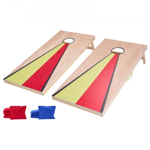 

VEVOR Cornhole Spiel Set (1255 x 600 x 302 mm) Cornhole-Spielbretter, tragbares Wurfbrett aus Massivholz, Cornhole-Spiel für Erwachsene, inkl. 8 Sitzsäcken & Griff, für Garten Hinterhof Camping