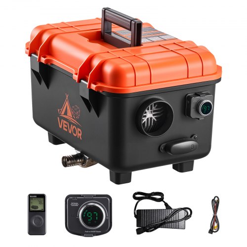 VEVOR Dieselheizung Lufterhitzer 5-8KW DC 12 V/24 V tragbare Standheizung (All in One) mit Fernbedienung und LCD-Bildschirm, geringe Geräuschentwicklung, 4 L Kraftstofftank für Lkw Wohnmobile