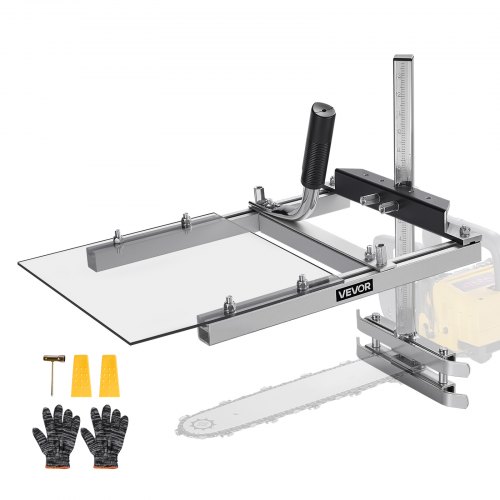 VEVOR Mobiles Sägewerk für Kettensäge, Kettensägenmühle für 41-51 cm Plankenfräsbalken, Schnittholz-Querschnittführungskettensäge mit Schutzschild, 0,2-11,81 Zoll Schnittdicke