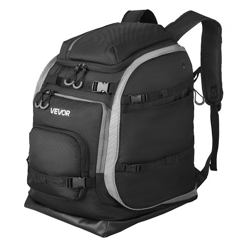 VEVOR Skischuhtasche, 70 L, Reiserucksack für Snowboardstiefel, mit wasserdichter Außenseite & Unterseite, 1680D Oxford, Tasche für Ski, Snowboard, Helm, Schutzbrille, Handschuhe, Zubehör (schwarz)