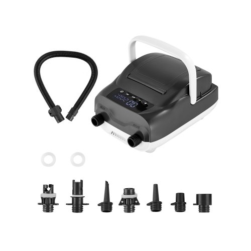 

VEVOR Paddleboard Pumpe (20 PSI) zweistufige elektrische SUP-Luftpumpe mit automatischer Abschaltung & 12 V DC Anschluss, Aufblasen & Entleeren ideal für aufblasbare Paddleboards Zelte Matratzen