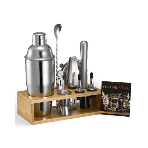 

VEVOR Cocktail Shaker 10-tlg. Barkeeper Set Edelstahl Getränke Mixer Werkzeuge
