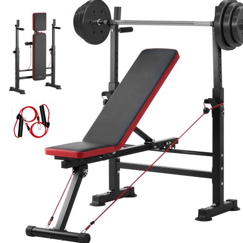 

VEVOR Hantelbank Sit-Up-Bank Trainingsbank Krafttraining Einstellbar Faltbar