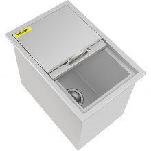 VEVOR 304 Edelstahl 45QT Eiswürfeleimer Kühlbox Bierkühler Getränkebox Thermobox